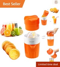 Compact 2-Cup Citrus Juicer: Easy Clean Manua...