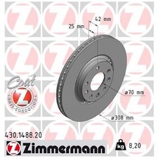 2x Bremsscheibe vorne für Opel Vectra B J96 Zafira A T98 A05 | 221999