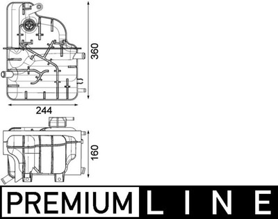 MAHLE CRT 225 000P Ausgleichsbehälter, Kühlmittel für JOHN DEERE