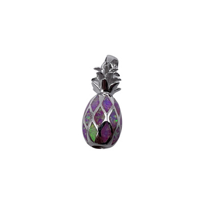 Tropischer Glanz Ananas Anhänger 925 Silber Opal Inlay Frucht Charm Kostenloser Versand