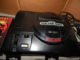 Vintage Sega Genesis 1601 16-Bit With 2 Controller & 11 Games Untested Parts