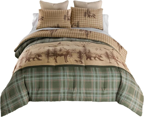 Spruce Trail Comforter Bedding Set - 3-Piece King Size Reversible Comforter Set