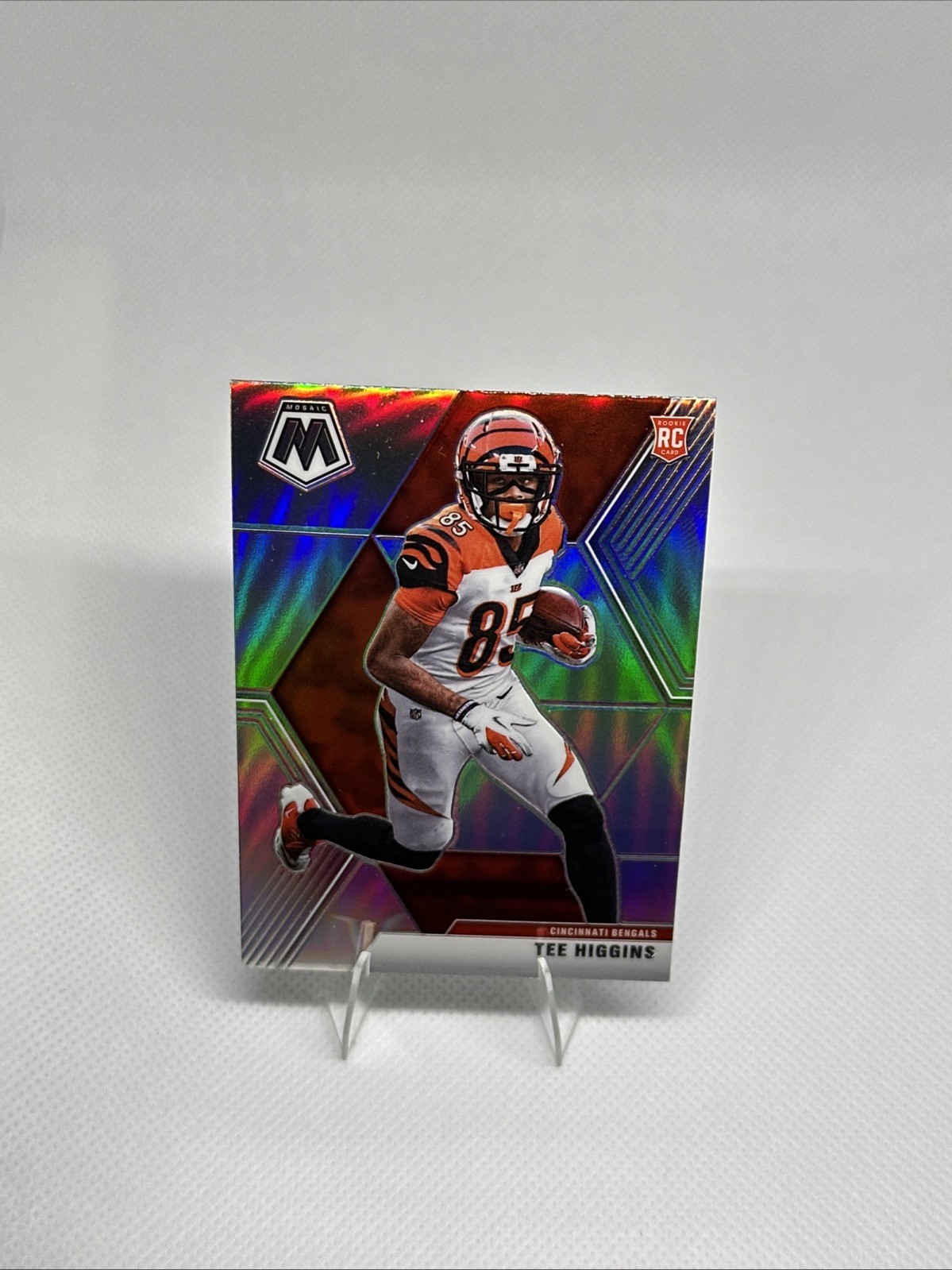 2020 Panini Mosaic - Rookies Tee Higgins #213 Silver Prizm (RC)