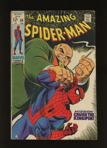 Amazing Spider-Man #69 1969 G/VG Romita Art Classic Kingpin Issue -RareCo