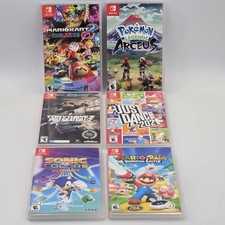 Nintendo Switch Case Only Lot Of 6 Mario, Pok mon, Sonic, Tony Hawk
