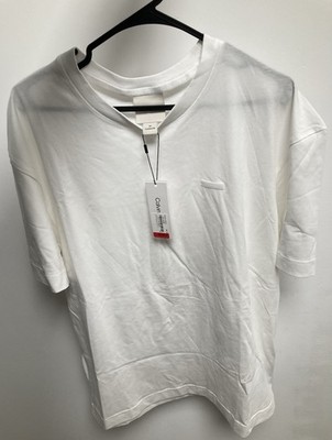 Calvin Klein T-Shirt M Neu Mit Etikett Weiß Basic Herren comfort fit