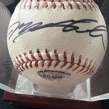 Jeff Gordon Autographed Black Ink Leather Baseball Sealed In BCW case Certified