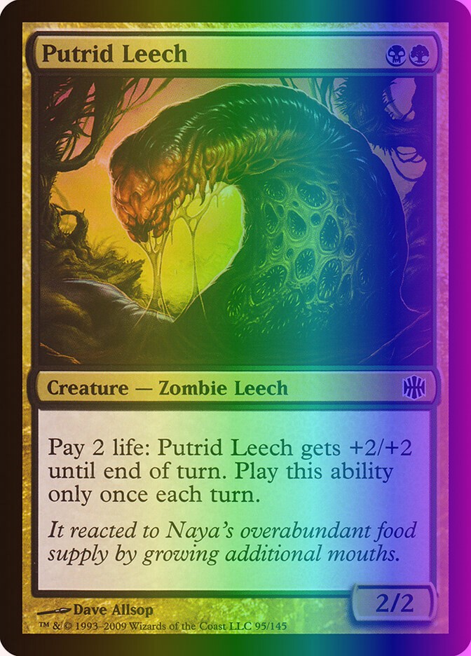 MTG Magic the Gathering Putrid Leech (95/149) Alara Reborn MP FOIL