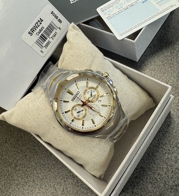 Seiko Coutura Chronograph Two Tone White Dial Men's Watch