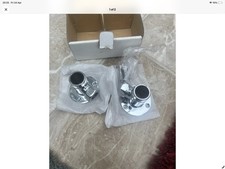 Shower Exposed Chrome Plated Wall Plate Elbow 15mm x 3/4". Pair.