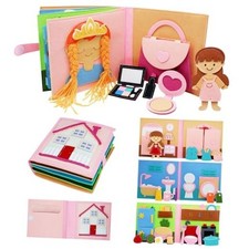 Montessori Felt Busy Book Toddlers Quiet Book Preschool Early Pink Book