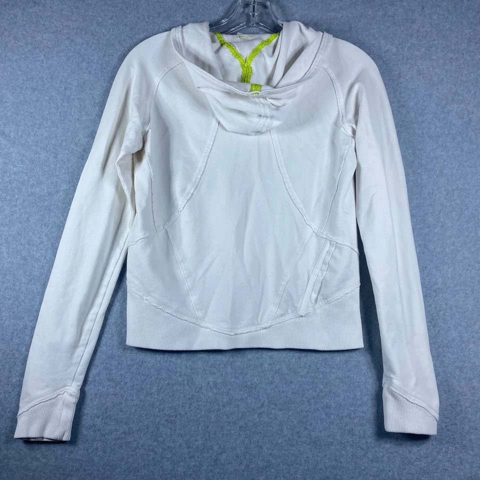 Nike Activewear Jacket Women's White Small Cotton Spandex Zip-Up Hoodie - Image 4 of 4