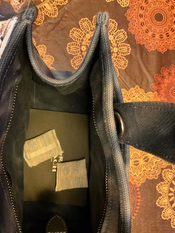 ¡JUSTO A TIEMPO PARA NAVIDAD! Bolso de Mano Coach Tye Dye Azul Denim Carga 26 Nuevo sin Etiquetas Foto 4 de 4