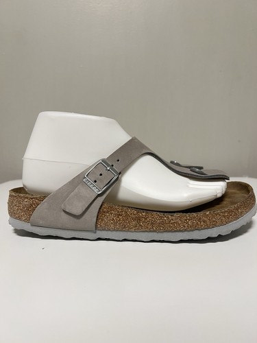 Birkenstock Womens Gizeh Soft Footbed Dove Gray Nubuck Sandals EU 40 US 9-9.5 - Bild 4 von 13