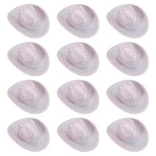 Mini Cowboy Hats, 12 Pcs Miniature Western Hat, Small Square Style, Pink