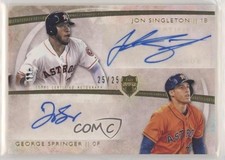 2014 Topps Supreme Dual 25/25 Jon Singleton George Springer #DA-SS Auto a2v