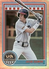 (20) 2025 Panini Stars and Stripes USA Baseball #34 Jacob Seamon