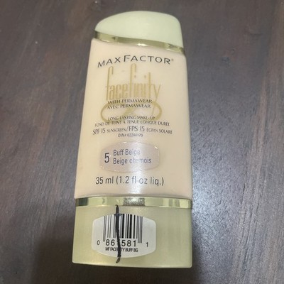 New Max Factor Facefinity Foundation SPF 15 BUFF BEIGE 5  - 1.2 fl oz