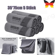 5X Poliertücher Auto 300GSM – Randloses 35x75 Microfasertuch für Lack & Politur