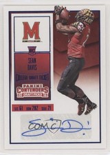 2016 Panini Contenders Draft Picks College Ticket Blue Foil Sean Davis Auto 5p5