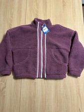 Girl's DSG Cozy Fleece Full Zip Jacket In Rose Coffee Size Large