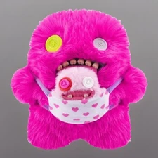 Fuggler Mini Rascals  Pink Oohhh Boogah 9" 4" Baby Fugg Double 2 Pack Plush
