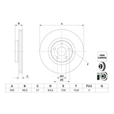 Bosch Bremsscheiben + Beläge vorne 0986479H51 BD3003 | 383828