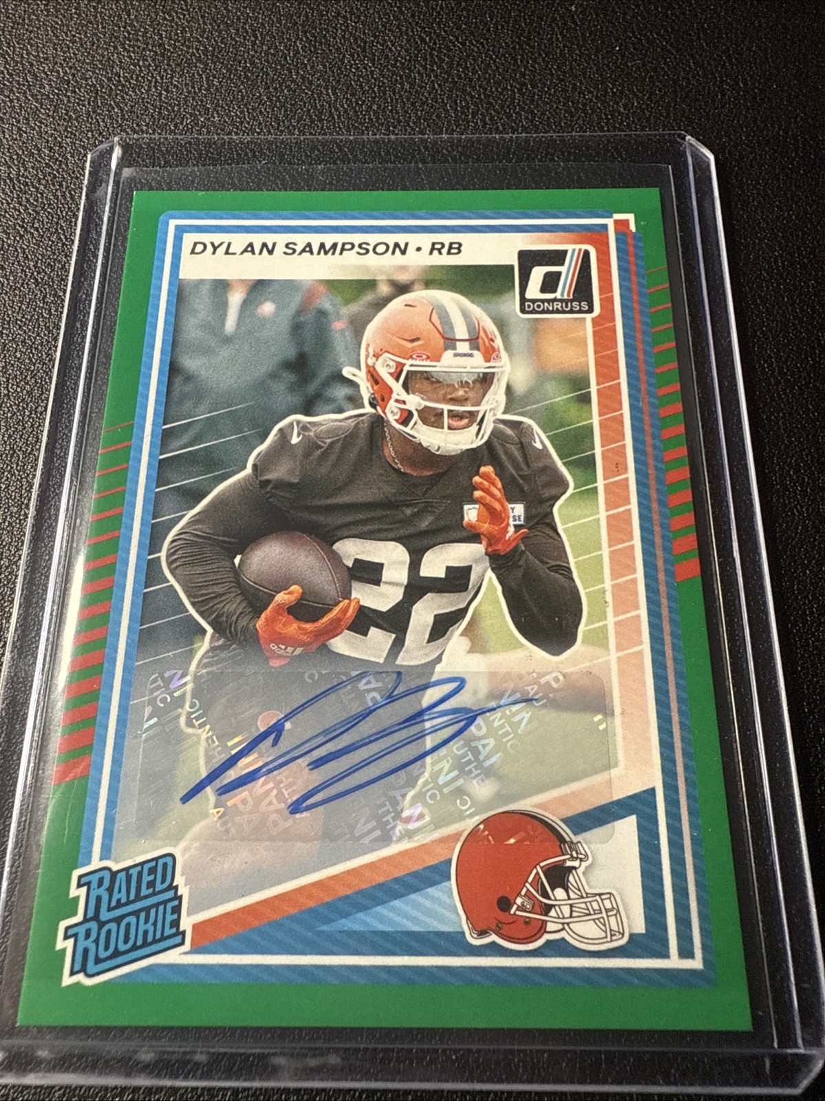 2025 Panini Donruss - Rated Rookie Dylan Sampson #389 Green Autographs (AU, RC)