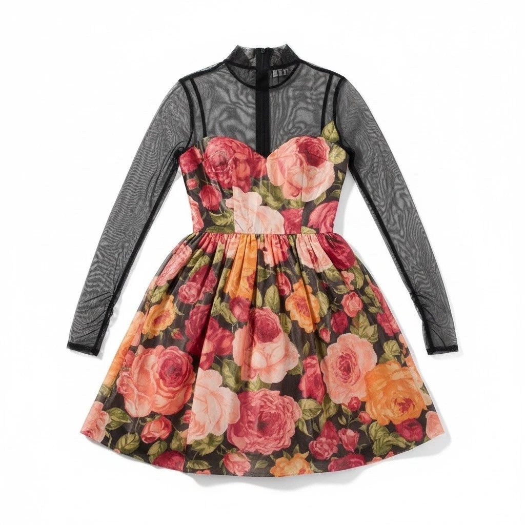 Veste Crème Brodée Florale Bill Blass Avec Ruban - Taille 10, Neuf Sans étiquettes, Tulle Et Dentelle