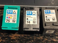 Empty H-56, H-75, and H-74 Ink Cartridges for HP Scanner/Copier/Printers