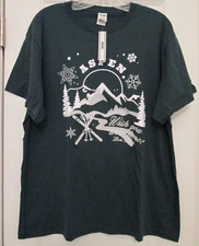 Victoria's Secret PINK Aspen Themed Oversized T-Shirt - Green - Size Medium NWT