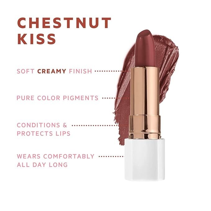 Flower Beauty Petal Pout Nourishing Lipstick #045 Chestnut Kiss Cream 0.11oz