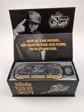 Bluetooth Speaker 50th Anniversary Of Hip Hop w Dog Tag Gold Music Wireless NEW