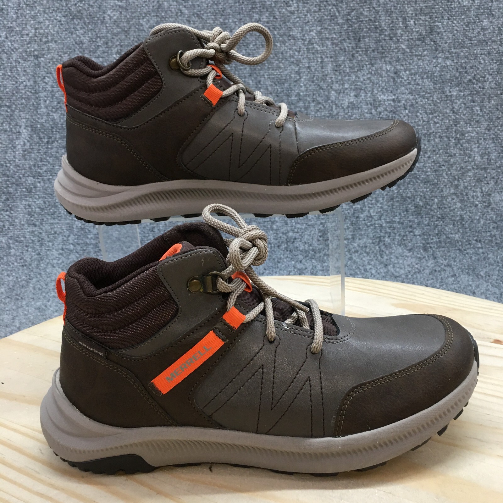 Scarpe Merrell Youth 6 M Greylock sneakers da trekking pelle sopracciglia mid top MK265044