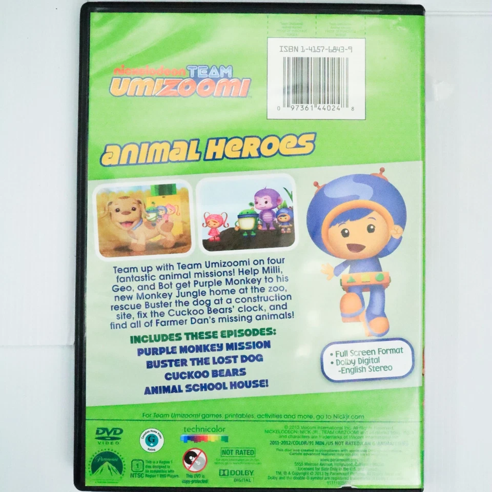 Team Umizoomi: Animal Heroes (DVD, 2013) Kids Educational Animation TV Series - Image 2 of 4