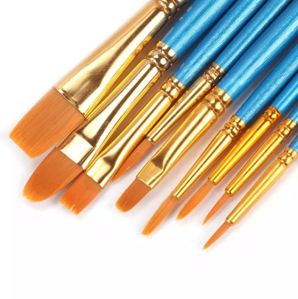 50 Pinsel Set Pinselset extra fein Pinsel Acryl Aquarell Modellbau Flachpinsel - Bild 4 von 4
