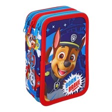 Official paw patrol 3 zip pencil case with 45 items kids stationary set