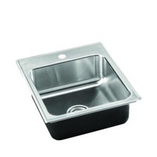 JUST MANUFACTURING SLADA2125A1 25" x 21" 1-HOLE STAINLESS STEEL DROP IN SINK