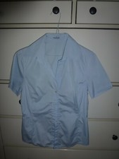 Blaue Van Laack Kurzarm-Bluse, Gr. 34, neuwertig