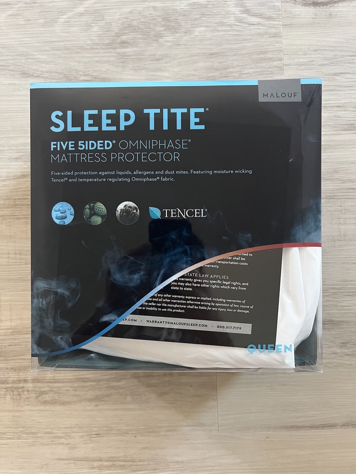 SLEEP TITE OMNIPHASE FIVE 5IDED TENCEL MATTRESS PROTECTOR SIZEQUEEN eBay