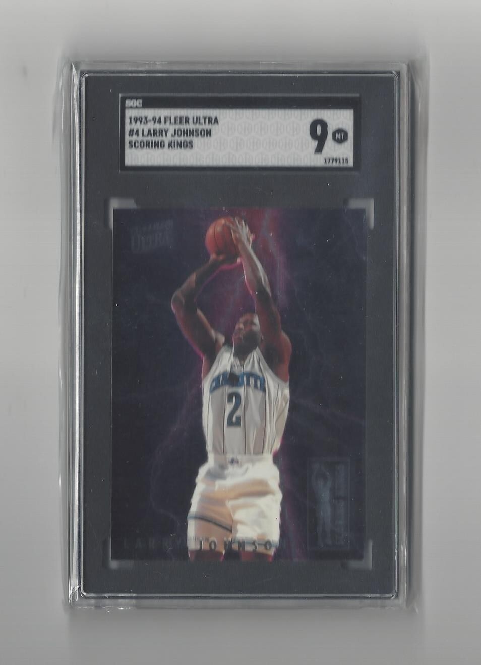 1993-94 Ultra Scoring Kings #4 Larry Johnson Hornets - SGC 9