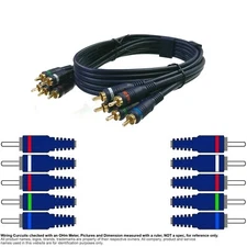 Cable Coax Coaxial RCA 5:5 Video RGB Audio Stereo OFC Velocity   3FT C2G 29165