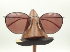 Vintage Christopher 303 Systech Silver Green Blue Round Sunglasses FRAMES ONLY