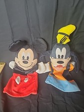 Baby Disney Melissa Doug Hand Puppets Plush Mickey Mouse, Goofy