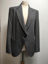 Viktor & Rolf Grey Wool Blazer One Button Tailored Jacket 46 14 16