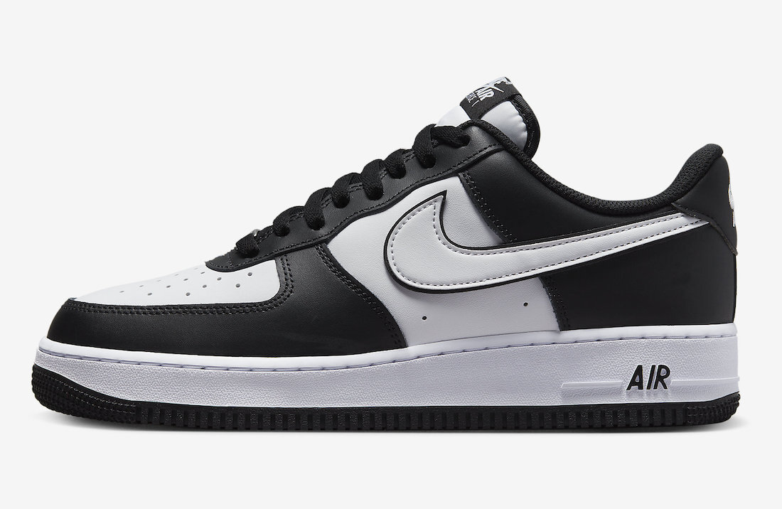 Nike Air Force 1 Low '07 White Swoosh Panda DV0788-001 Mens New | eBay
