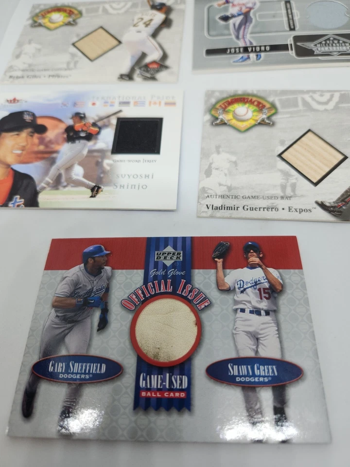 Лот из 7 б/у бейсбольных карточек Upper Deck Fleer Game Memorbilia Piazza Rolen Giles - Изображение 4 из 4