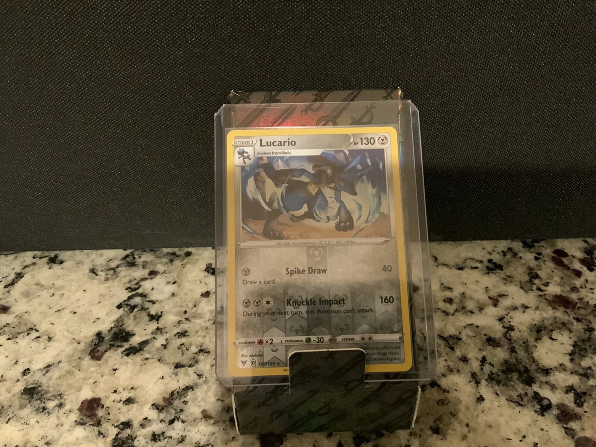 POKEMON LUCARIO 120/185 VIVID VOLTAGE RARE REVERSE HOLO NEAR MINT