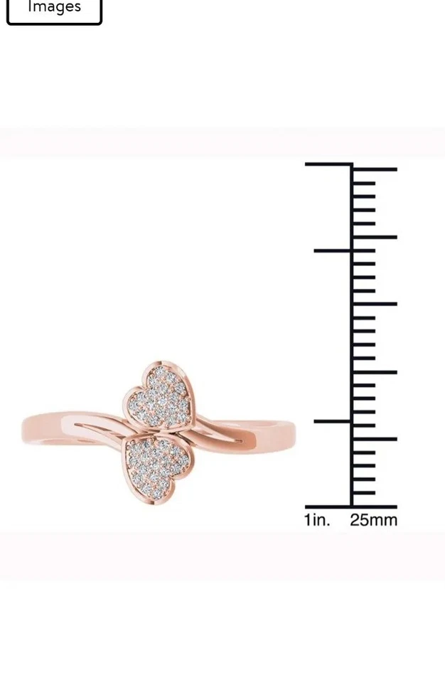 10k Rose Gold Heart Ring Any Size - Image 4 of 4