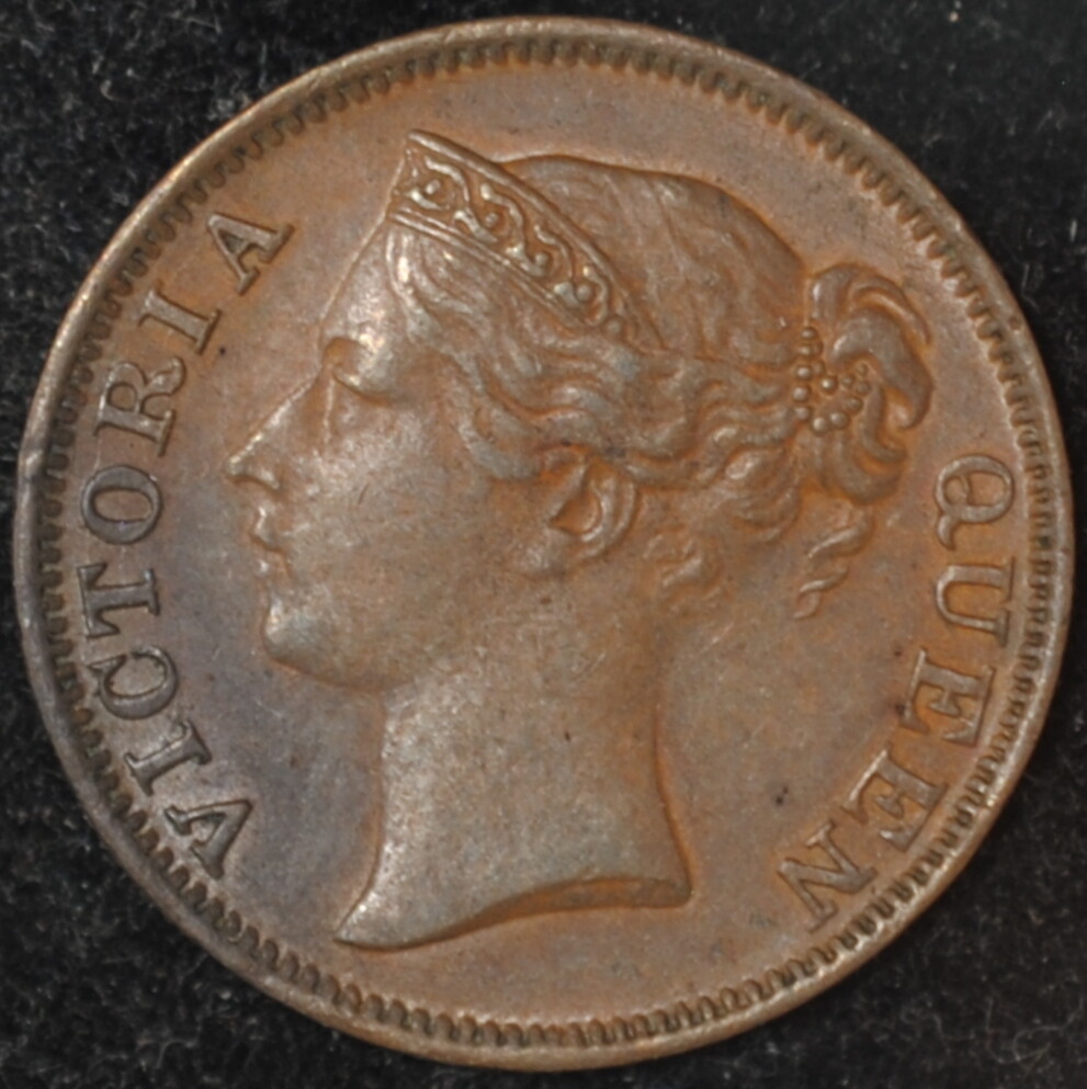 1845 Straits Settlements 1/2 Cent XF+. W W on truncation. | eBay